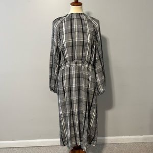 A New Day Plaid Mock Neck Dress with Pockets